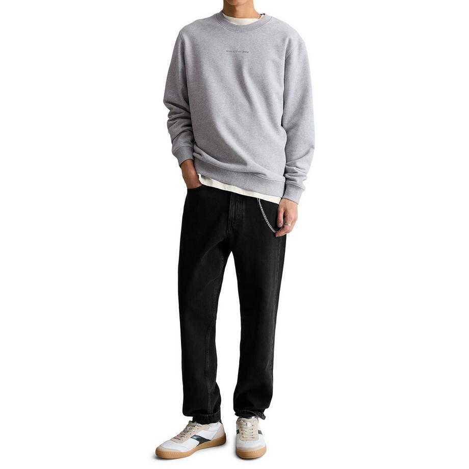 Marc O'Polo Denim Sweat-shirt  Pack de 1 Confortable à porter-Crew Neck, Print, Melange, Reg Fit  