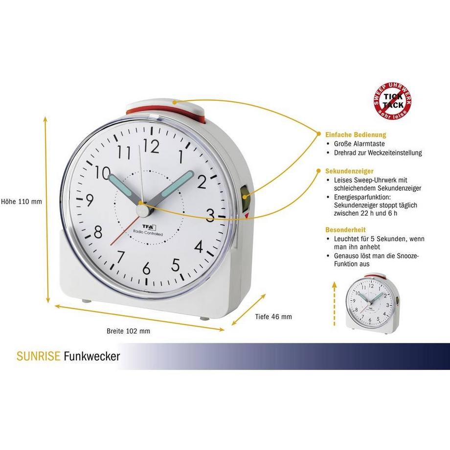 TFA Dostmann Funk-Wecker Sunrise  