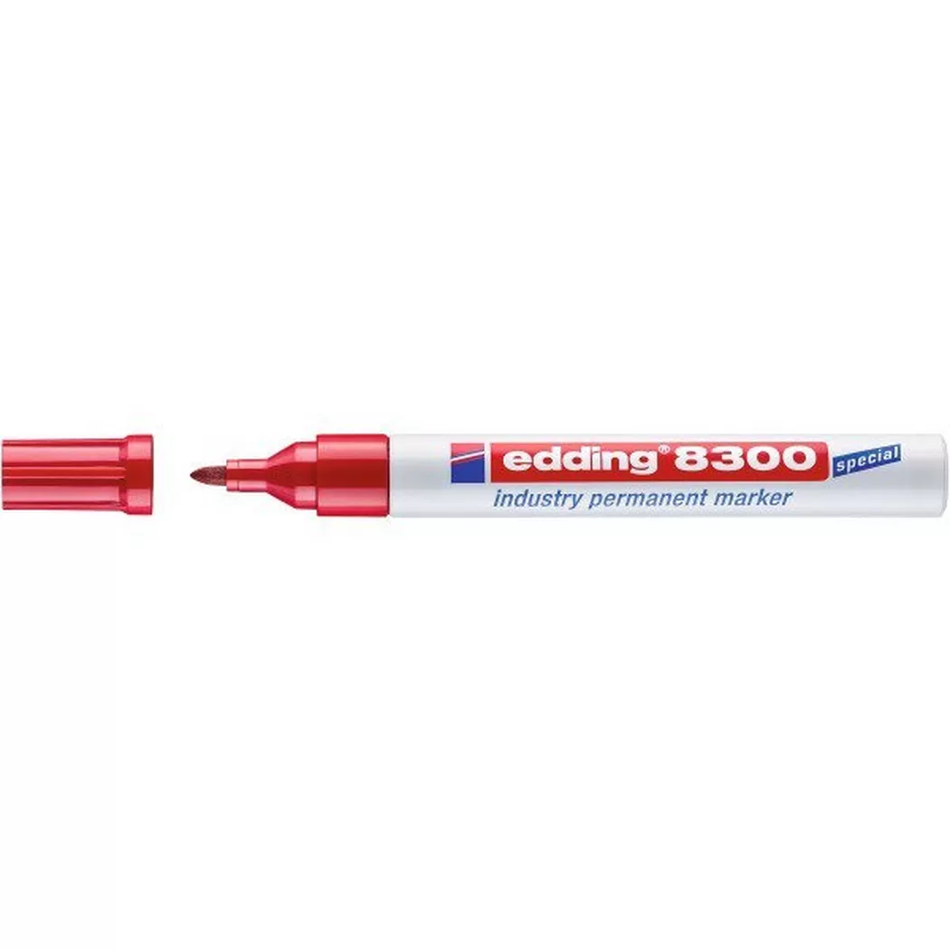 Edding 4-8300002 Industry Permanent Marker 8300 Red