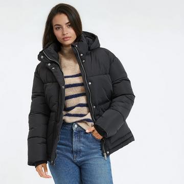 Kurze Steppjacke mit Kapuze