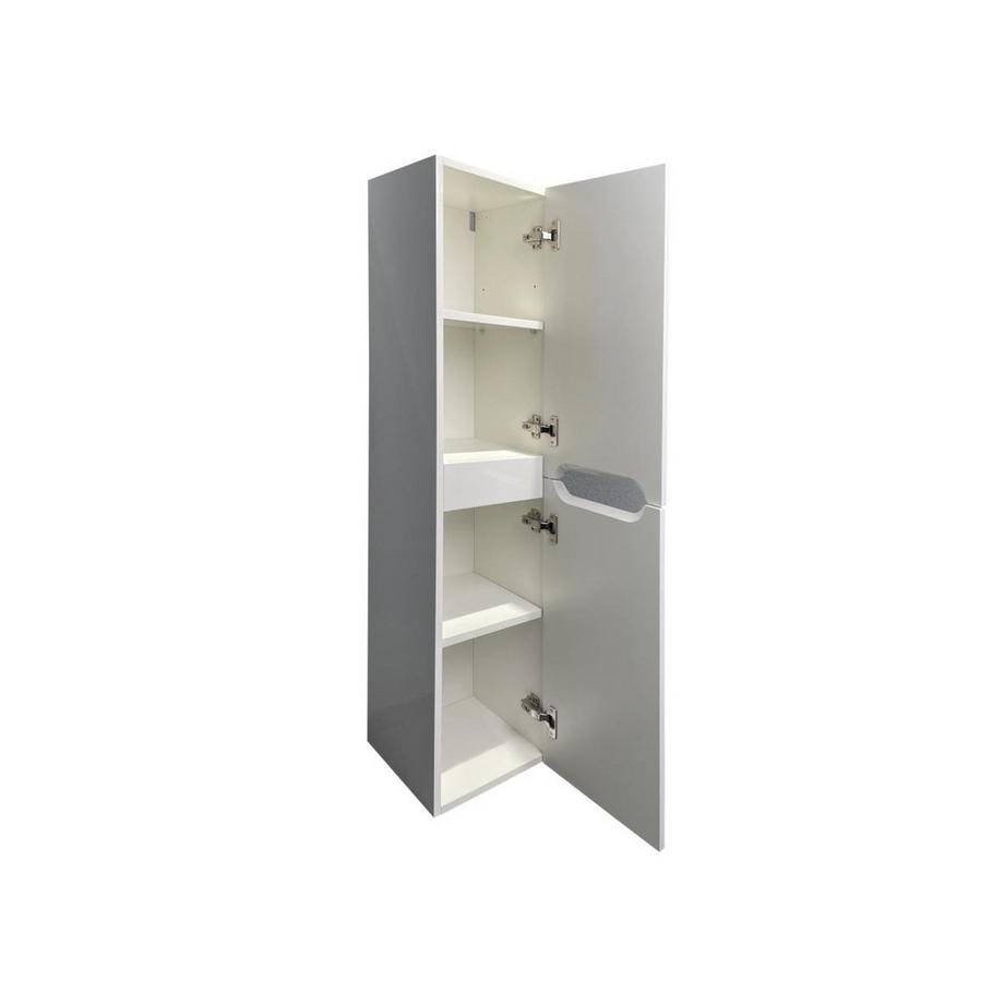 Vente-unique Colonna per bagno sospesa L30 x l30 x 120 cm Bianco - STEFANIE  