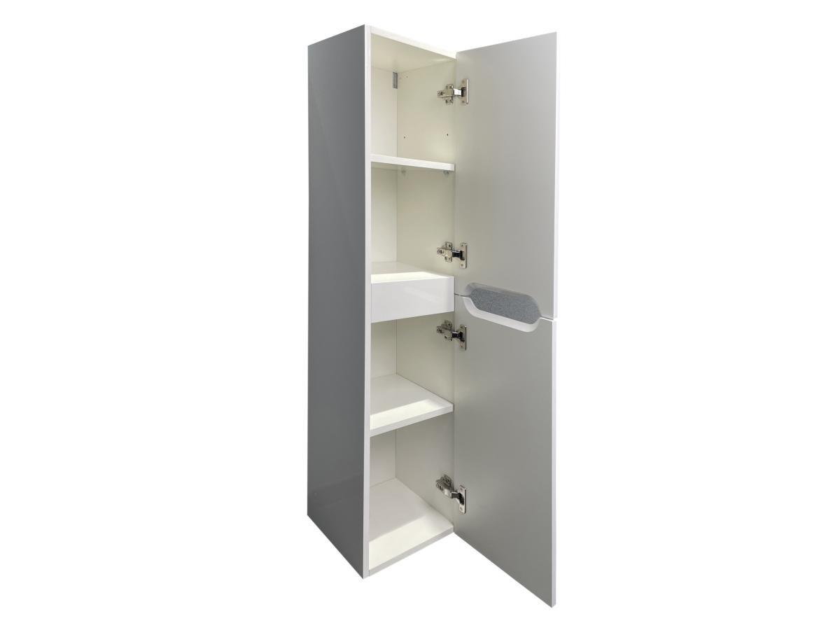 Vente-unique Colonna per bagno sospesa L30 x l30 x 120 cm Bianco - STEFANIE  
