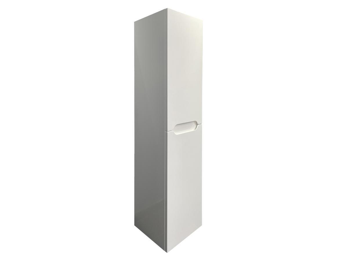 Vente-unique Colonne de salle de bain suspendue - Blanc - L30 x l30 x 120 cm - STEFANIE  