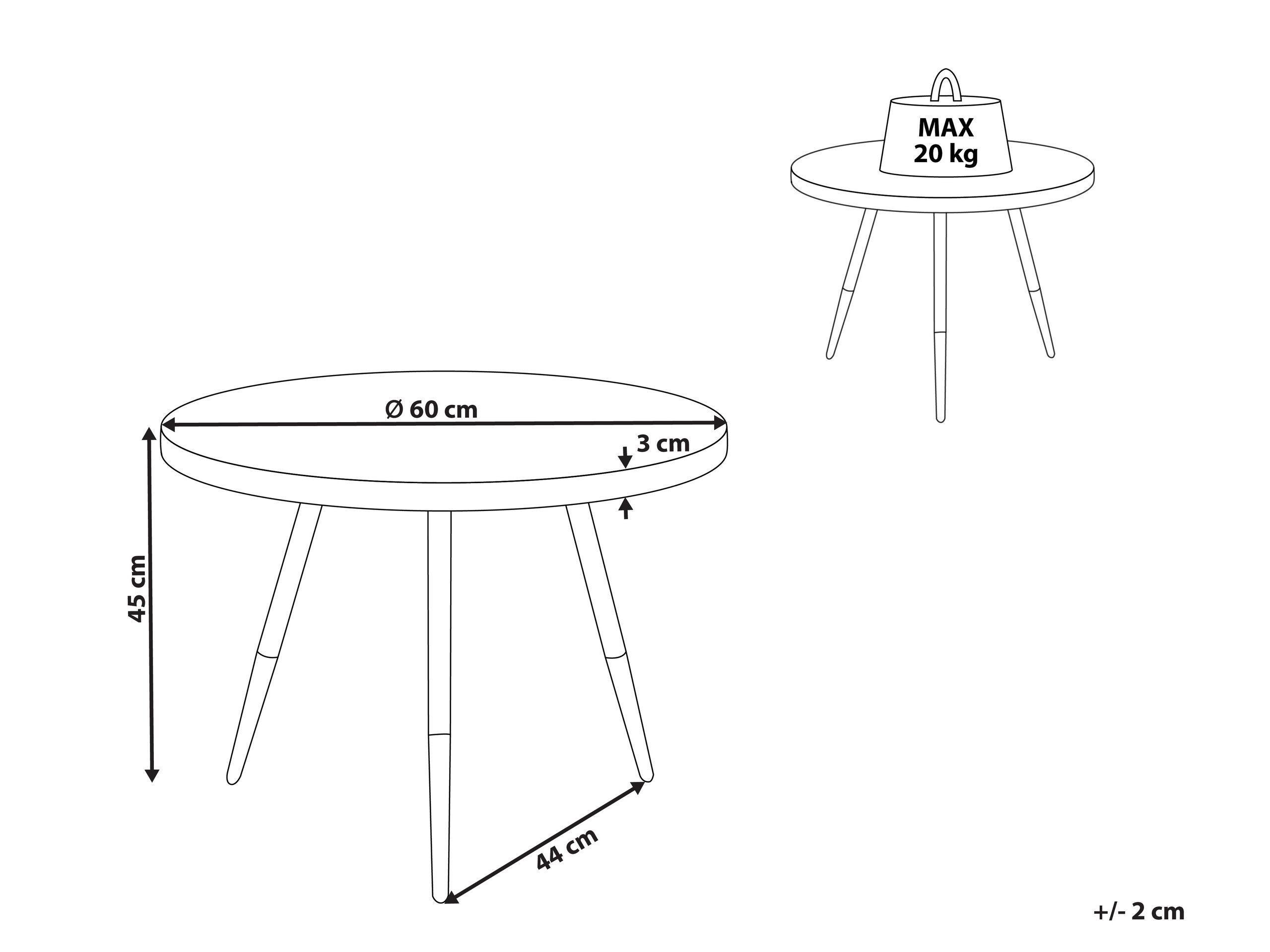 Beliani Couchtisch aus MDF-Platte Retro RAMONA  