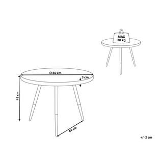 Beliani Couchtisch aus MDF-Platte Retro RAMONA  