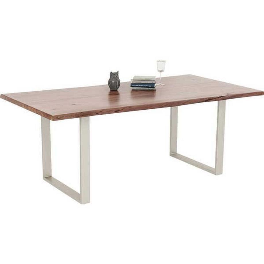 KARE Design Tisch Harmony Walnut Silber 200x100cm  