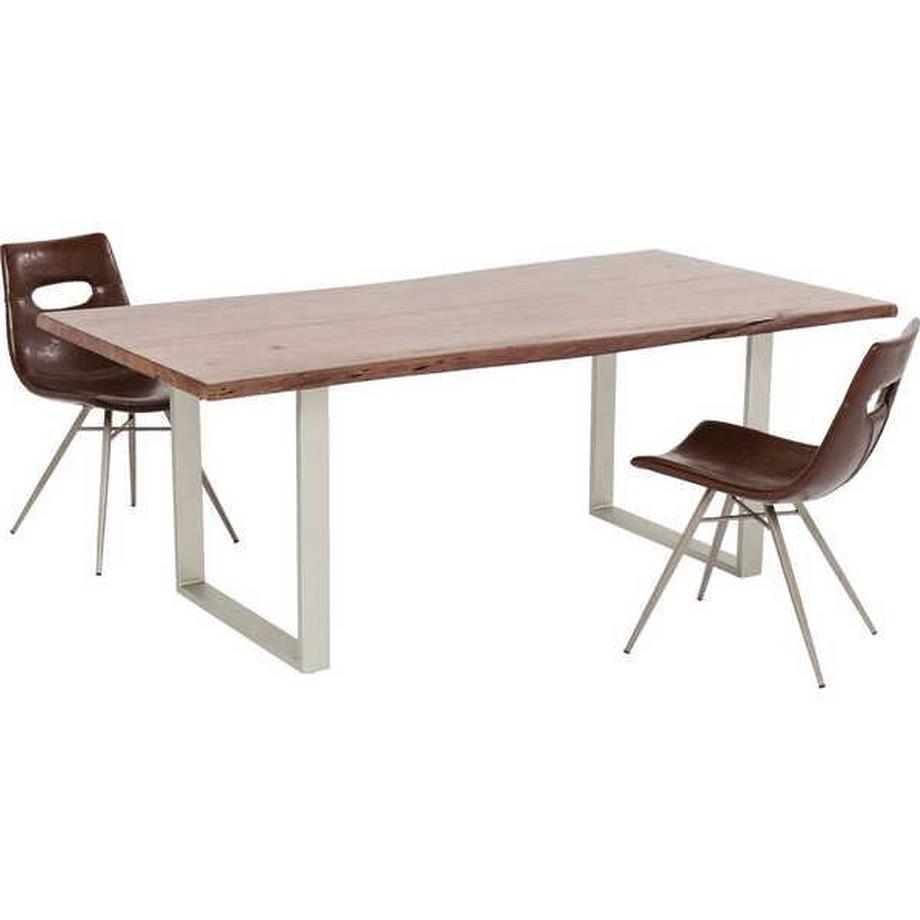 KARE Design Tisch Harmony Walnut Silber 200x100cm  