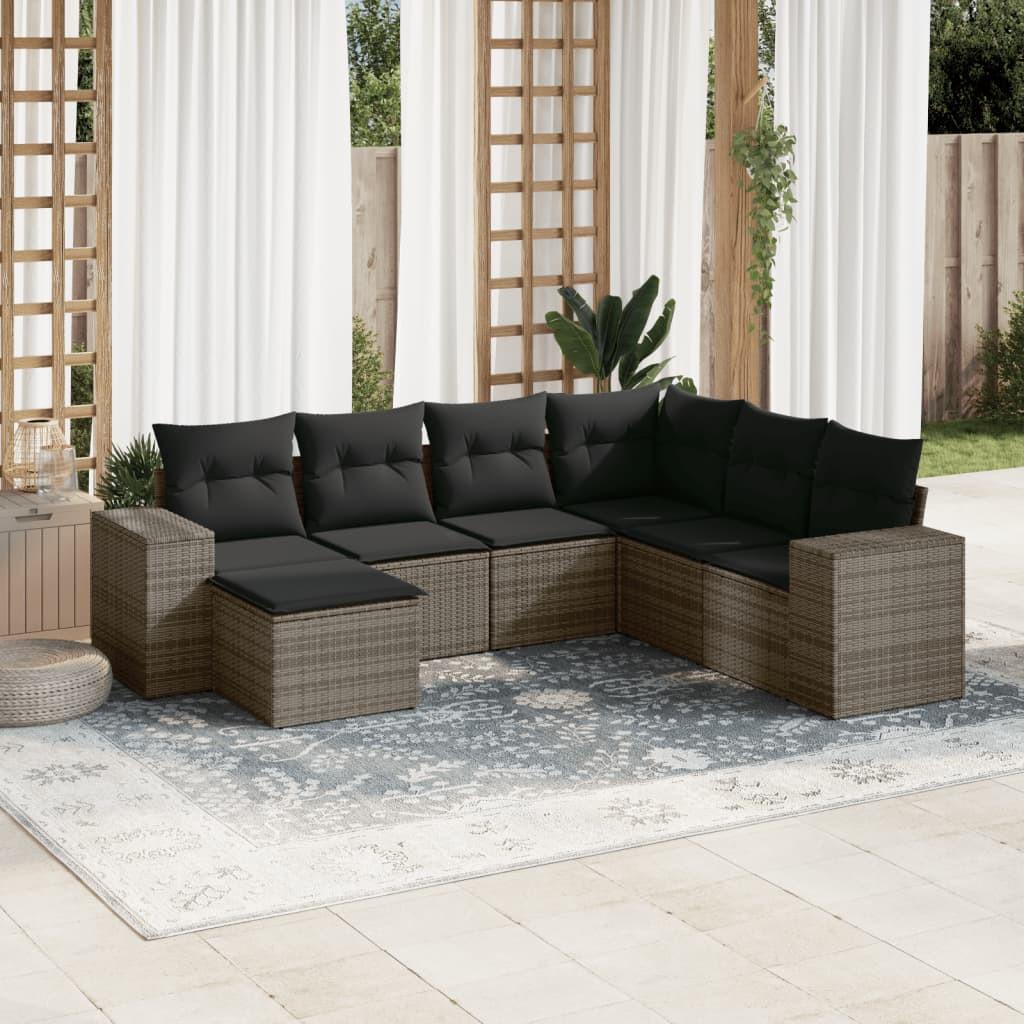 VidaXL set divano da giardino Polirattan  