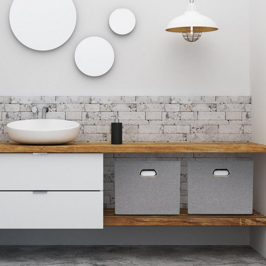 B2X Set di 2 scatole portaoggetti quadrate  