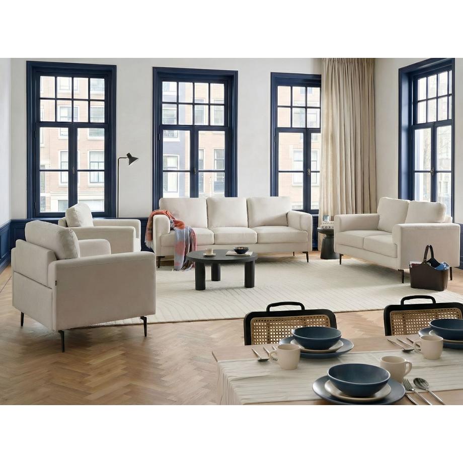 Beliani Salon pour 7 personnes en Tissu  LOUSTO  