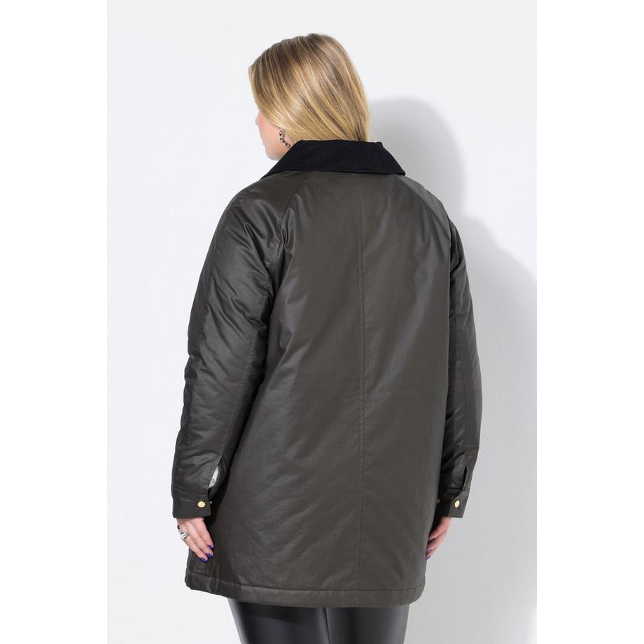 Studio Untold Veste enduite Ligne A Col en Velours Côtelé Style Britannique  