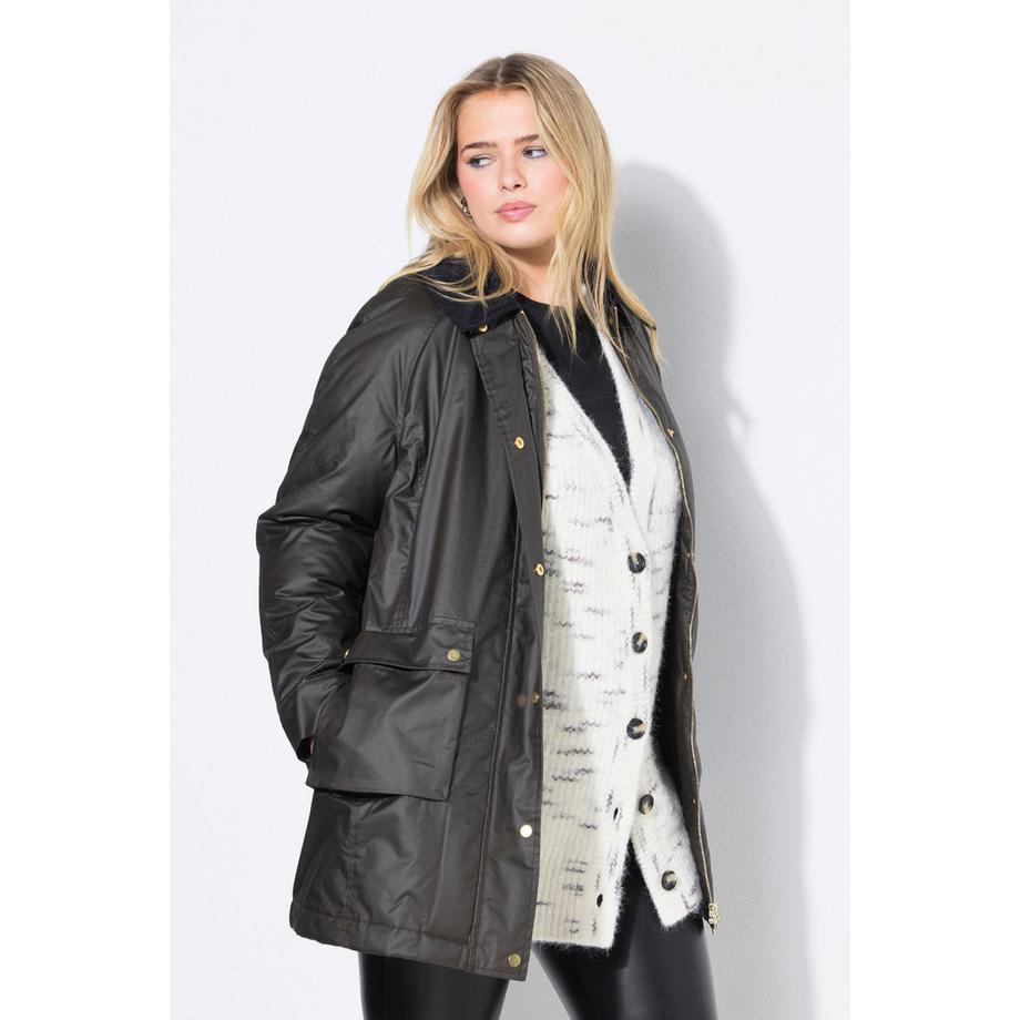 Studio Untold Veste enduite Ligne A Col en Velours Côtelé Style Britannique  