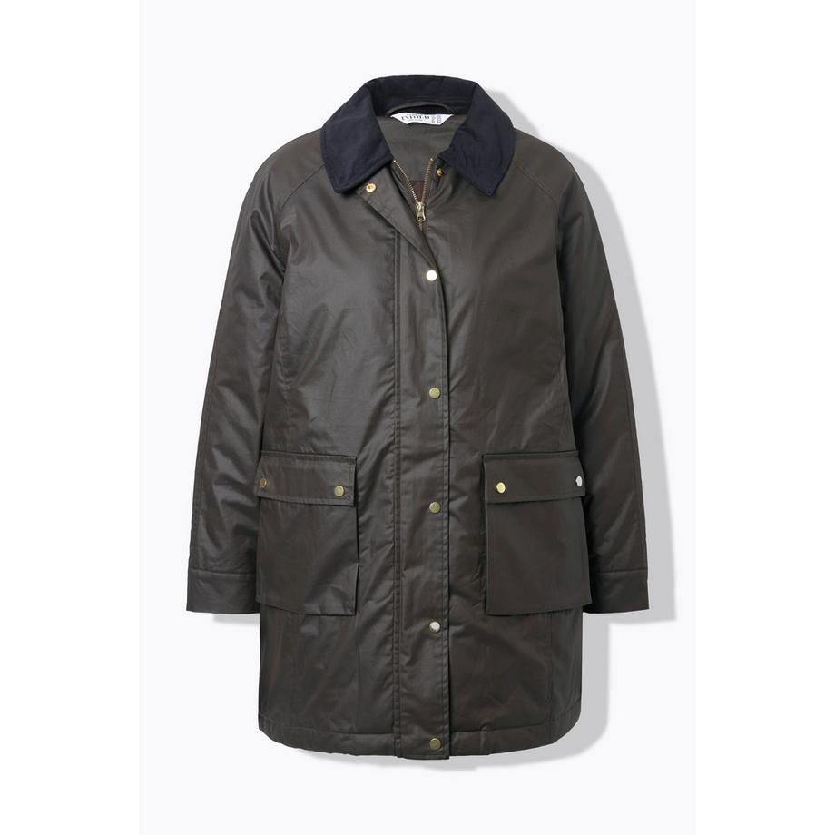 Studio Untold Veste enduite Ligne A Col en Velours Côtelé Style Britannique  