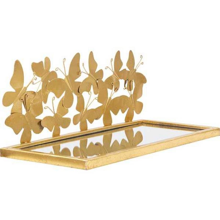 mutoni Wandregal Nachttisch Butterflies gold (2er-Set)  