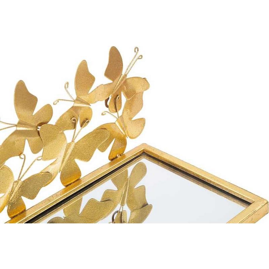 mutoni Wandregal Nachttisch Butterflies gold (2er-Set)  