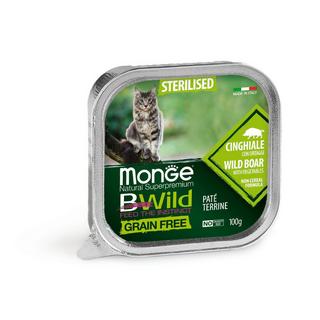 Monge  BWild per gatti sterilizzati cinghiale - Multipack 