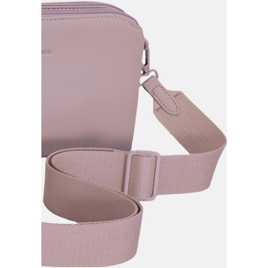 David Jones Minimalistische Schultertasche mit Doppelreißverschluss  