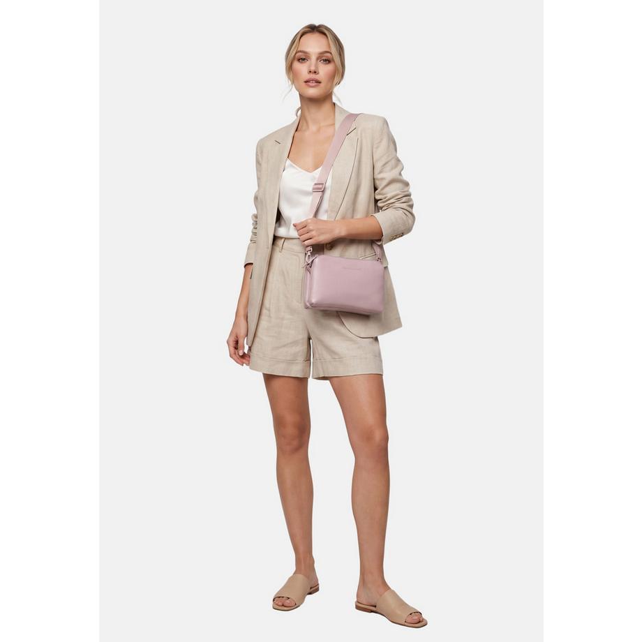 David Jones Minimalistische Schultertasche mit Doppelreißverschluss  