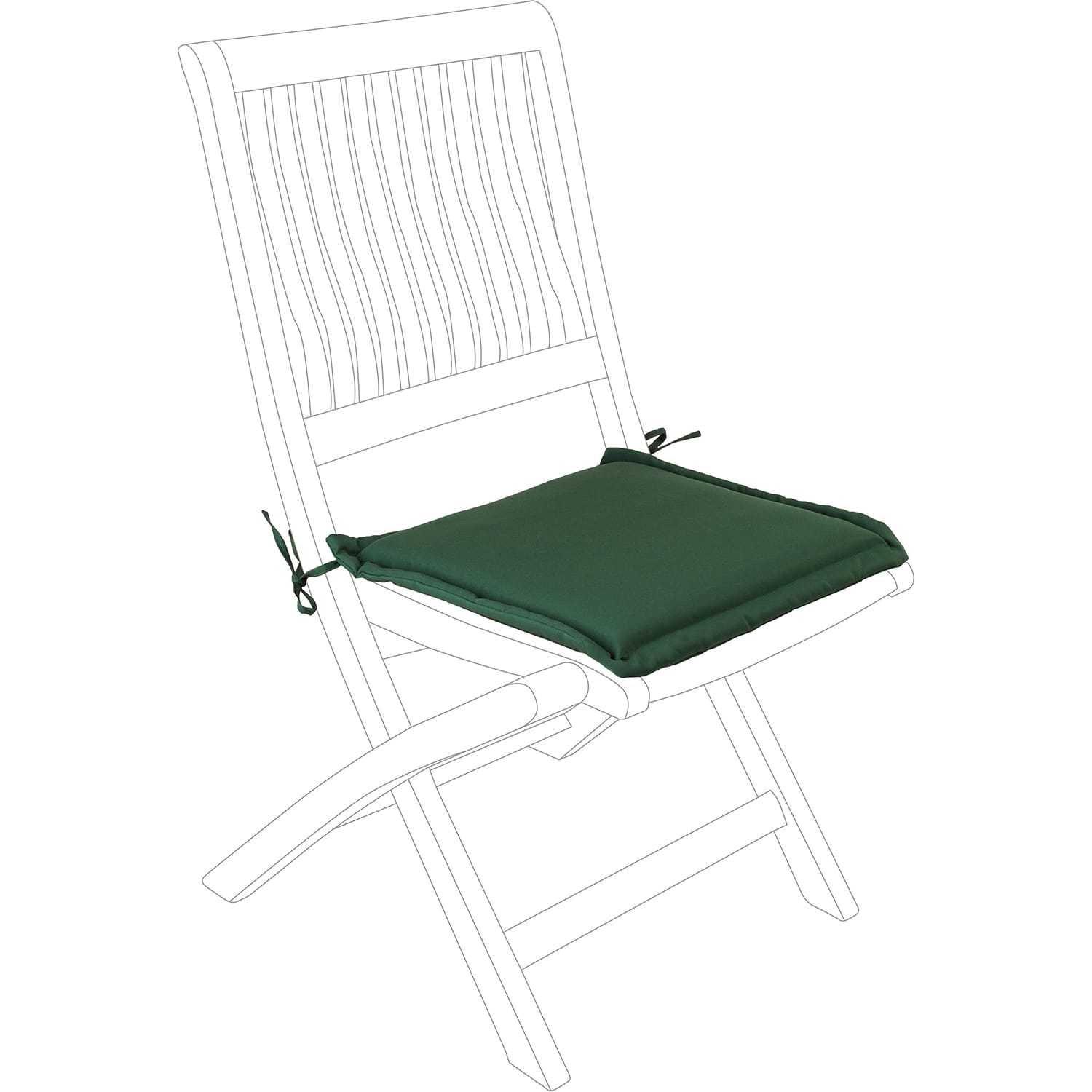 mutoni Gartenkissen für quadratische Sitzfläche 42x42 dunkelgrün  