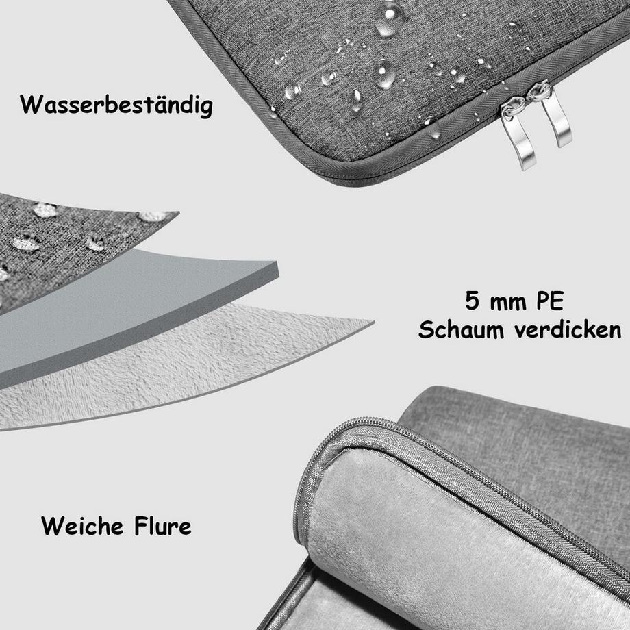 Only-bags.store Sacoche pour ordinateur portable avec poignée 2 compartiments  