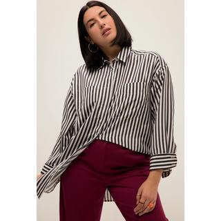 Studio Untold  Oversized-Hemdbluse, Streifen, Hemdkragen, Langarm 