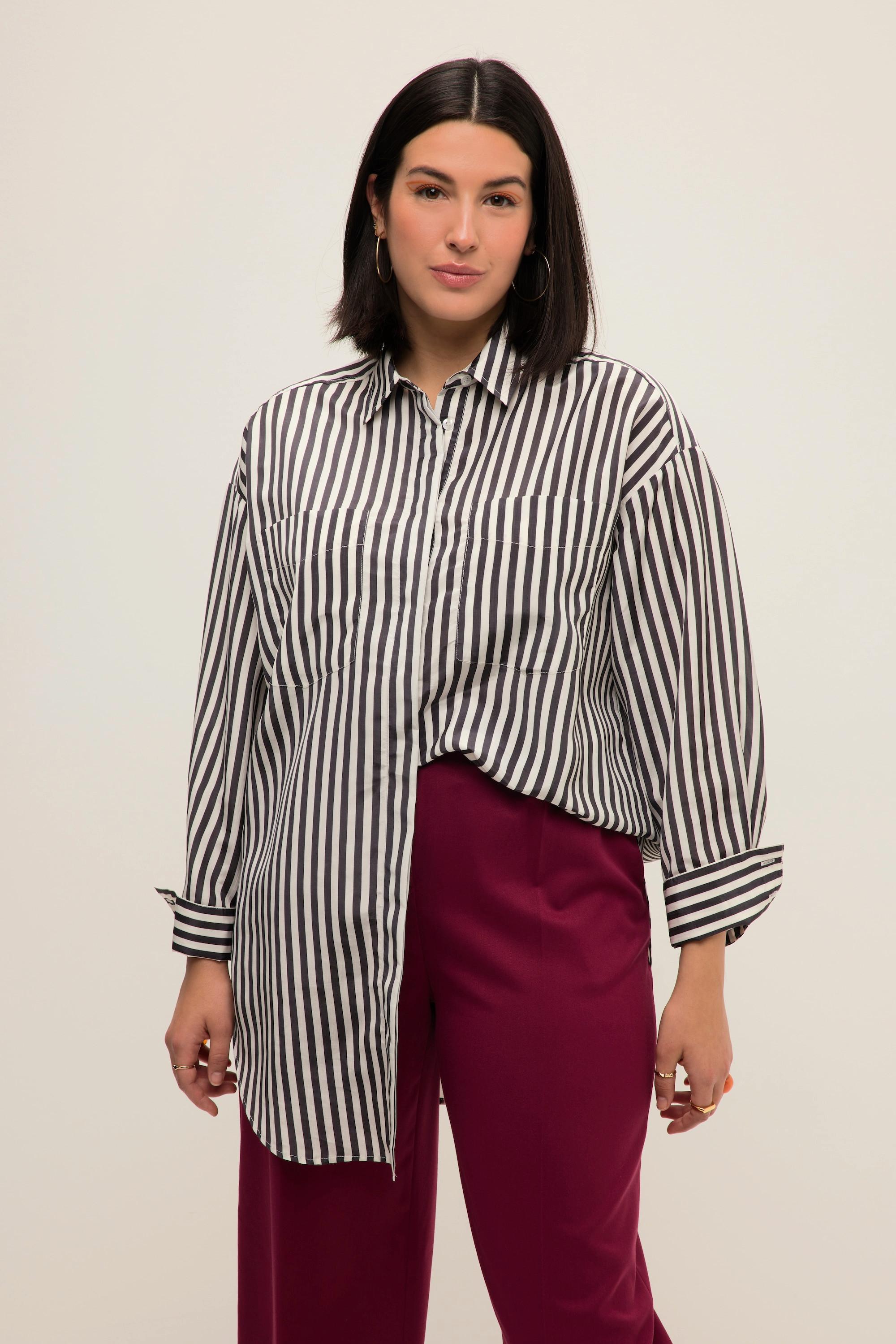 Studio Untold  Camicia dal taglio oversize con righe, collo da camicia e maniche lunghe 