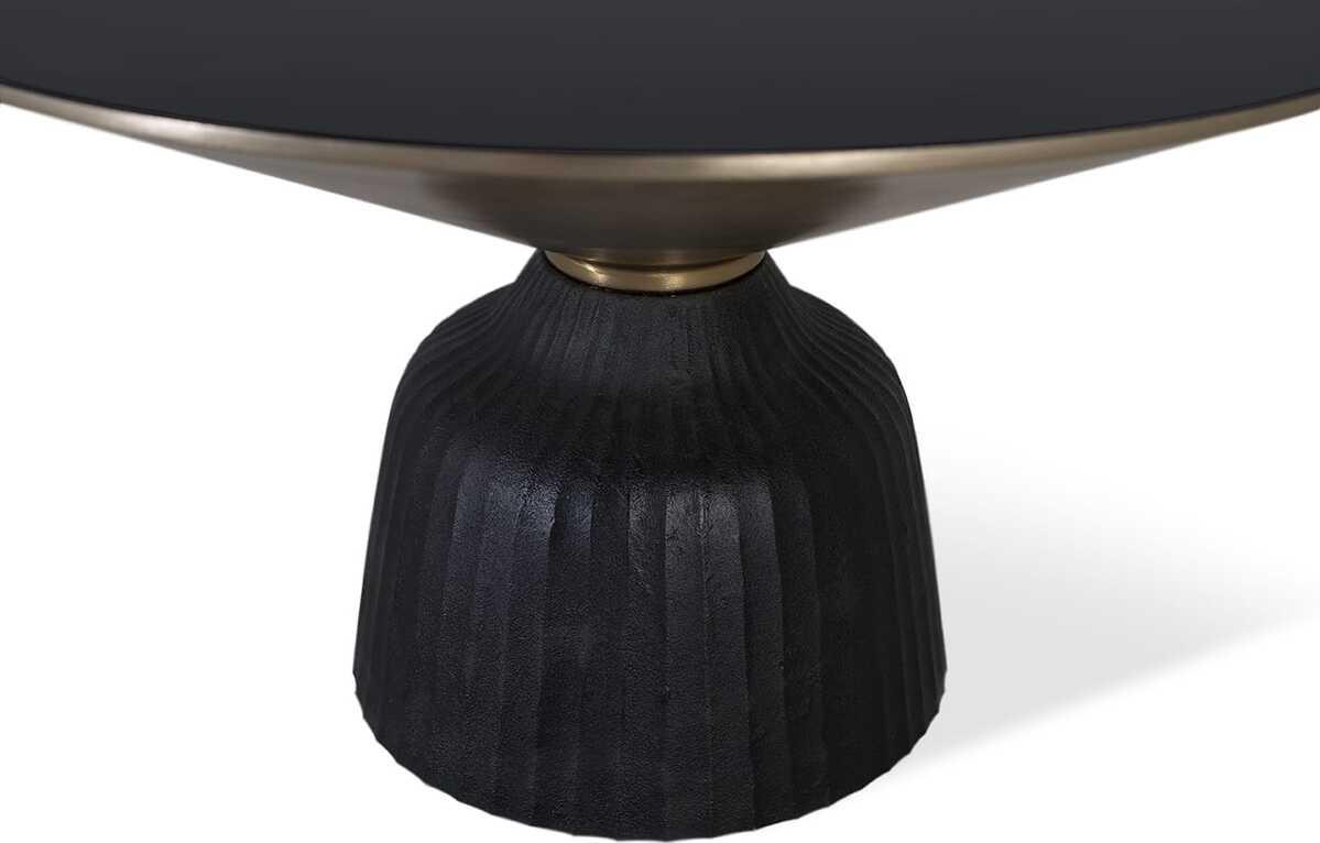 mutoni Table basse Lado verre noir 76  
