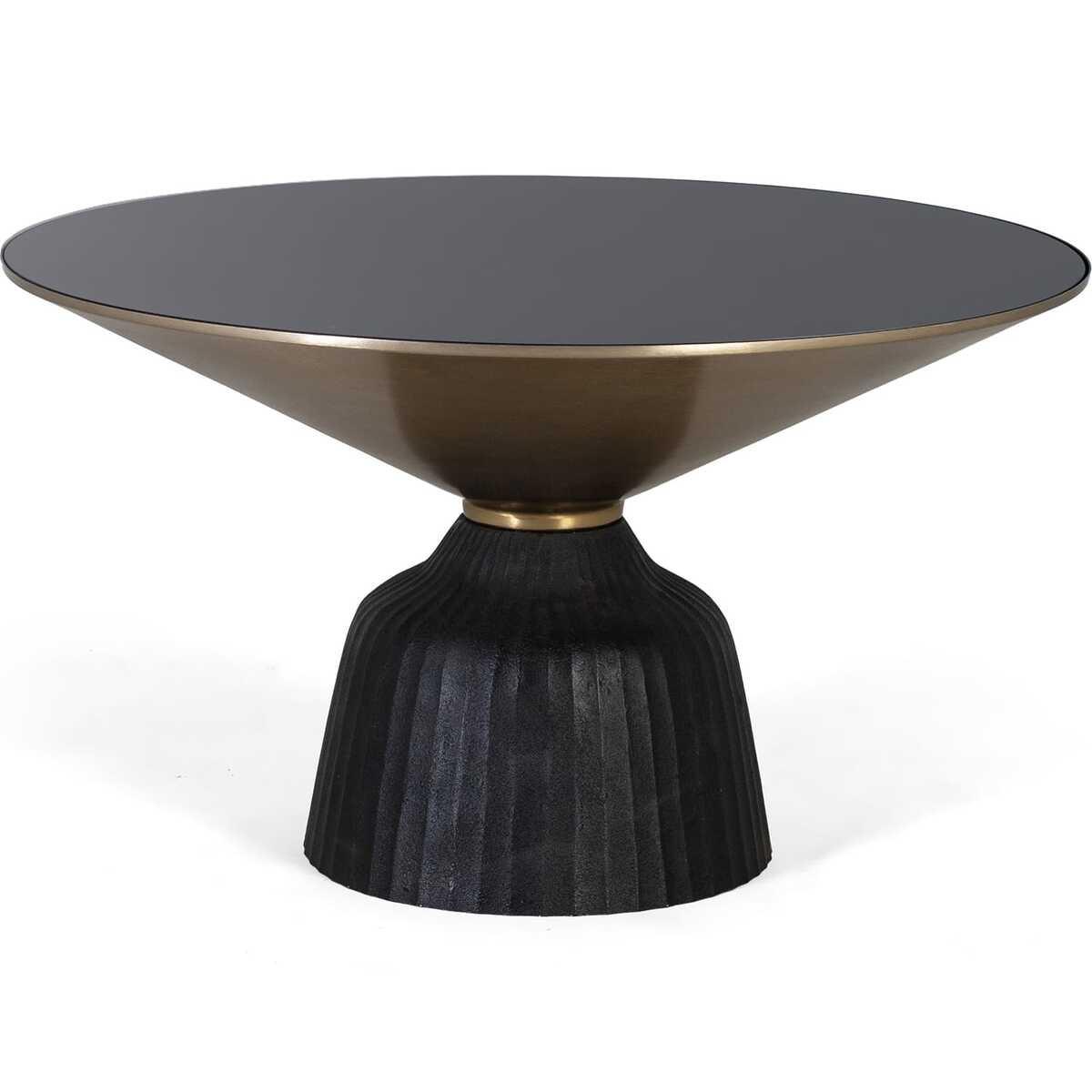 mutoni Table basse Lado verre noir 76  