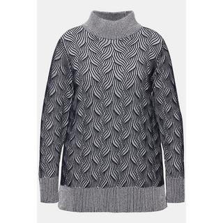 Ulla Popken  Maglione in cotone biologico con trecce e maniche lunghe 