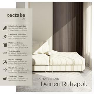 Tectake Akustikpaneele Sonic Wall Holzoptik in Eiche schallabsorbierender Filz - 4er Set  