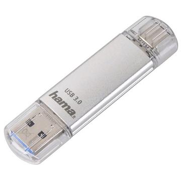Hama C-Laeta unità flash USB 64 GB USB Type-A / USB Type-C 3.2 Gen 1 (3.1 Gen 1) Argento