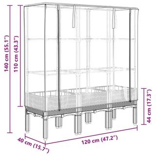 VidaXL Jardinière surélevée polypropylène  