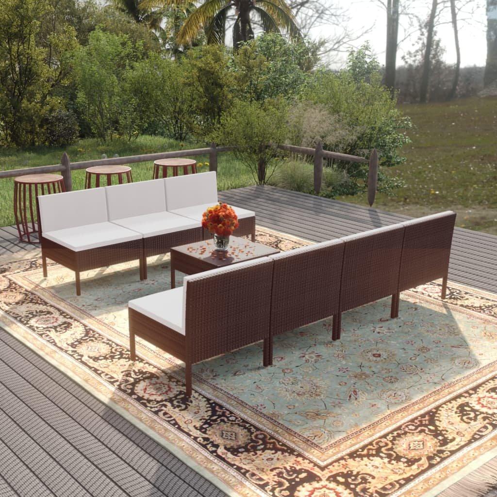 VidaXL Garten-sofagarnitur poly-rattan  