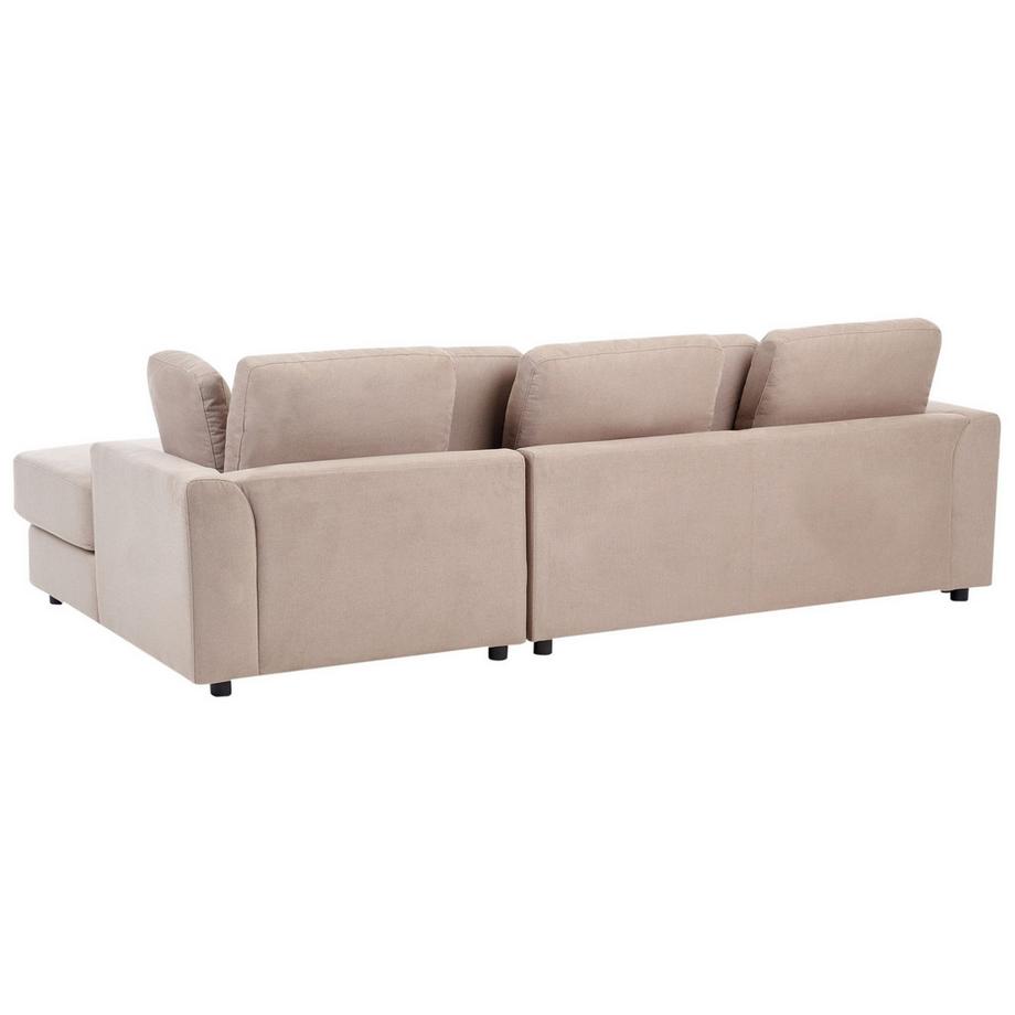 Beliani Canapé d'angle gauche en Tissu Traditionnel KOHLO  