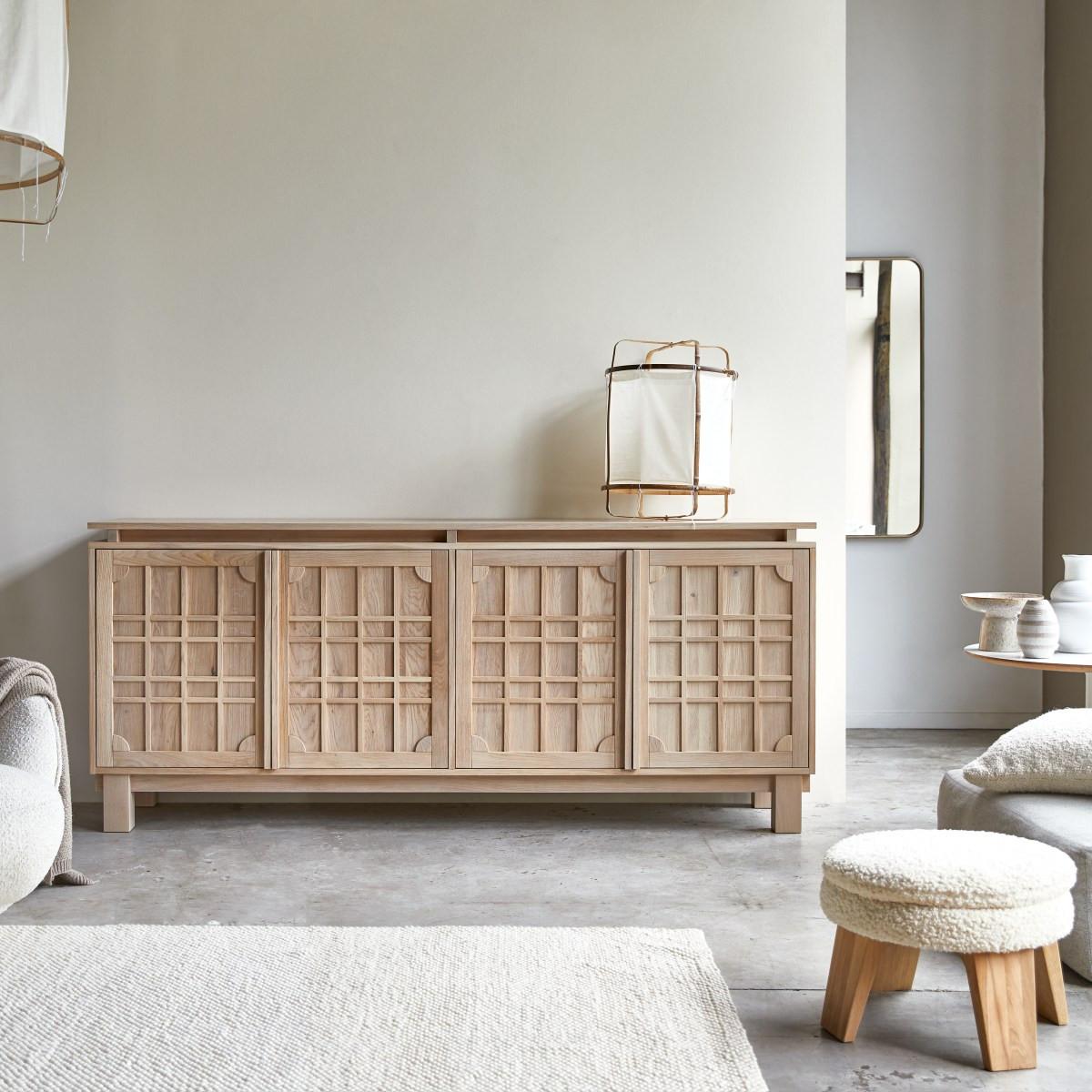 Tikamoon  Credenza in quercia massello 220 cm Bodi 