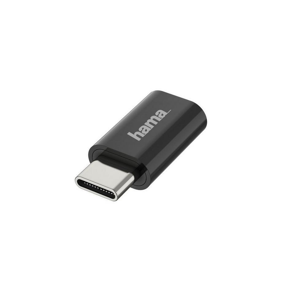hama  Hama 00200310 Kabeladapter Micro USB USB-C Schwarz 