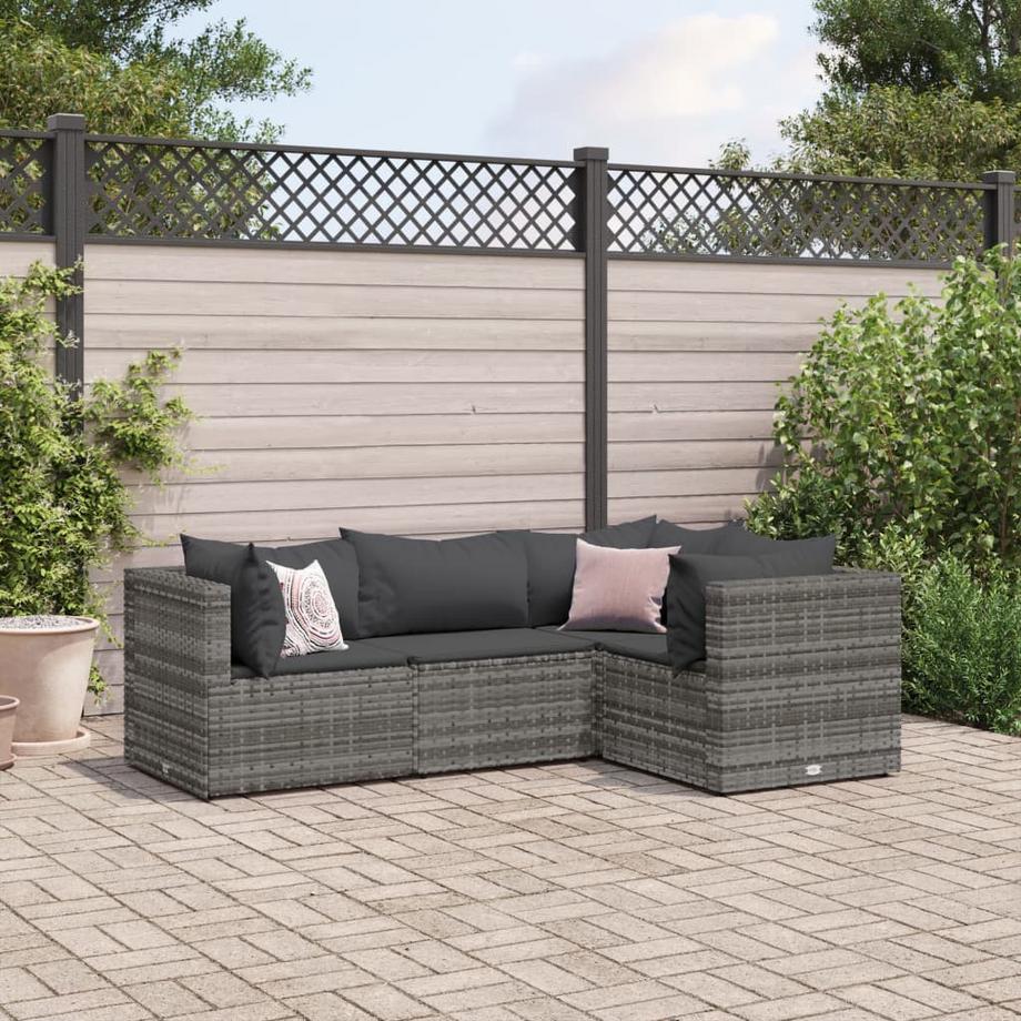 VidaXL set salotto da giardino Polirattan  