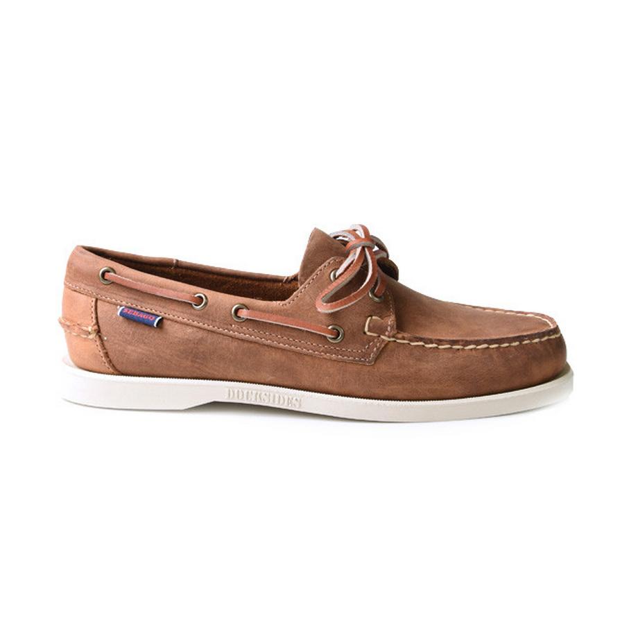 Sebago Docksides Crazy Chaussures Bateau Docksides Portland Crazy Horse-50.5 