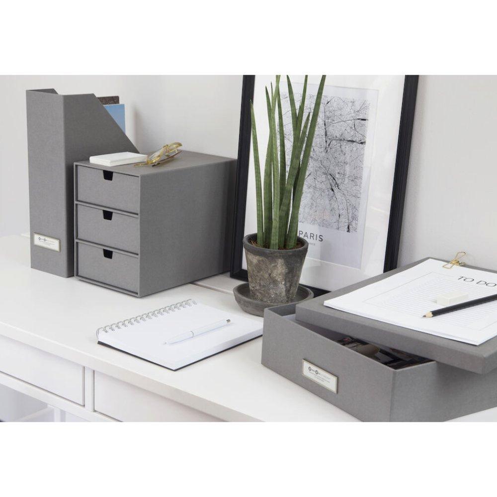 Bigso Box of Sweden OSKAR Aufbewahrungsbox A4   Grau  