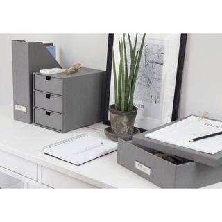 Bigso Box of Sweden OSKAR Aufbewahrungsbox A4   Grau  