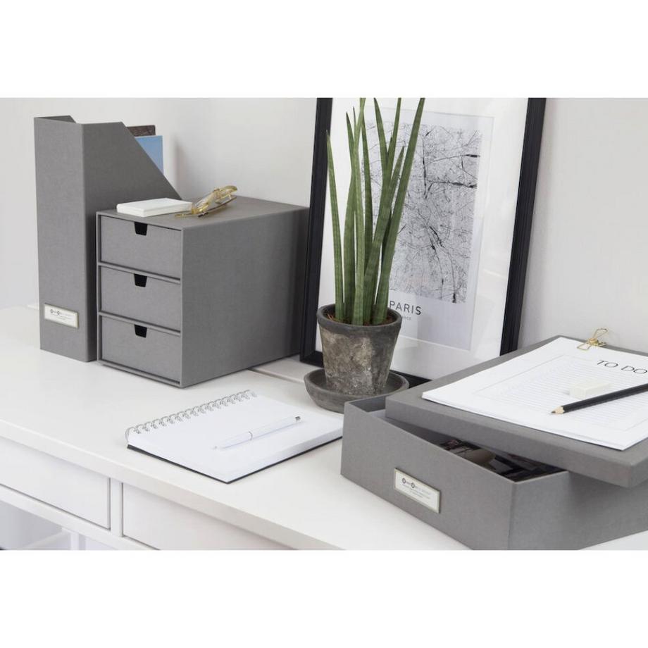 Bigso Box of Sweden OSKAR Aufbewahrungsbox A4   Grau  