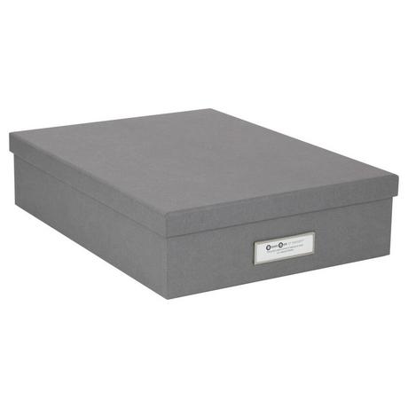 Bigso Box of Sweden OSKAR Aufbewahrungsbox A4   Grau  