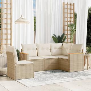 VidaXL set divano da giardino Polirattan  