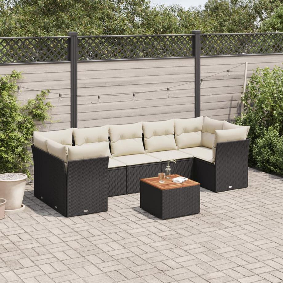 VidaXL Ensemble de canapés de jardin rotin synthétique  