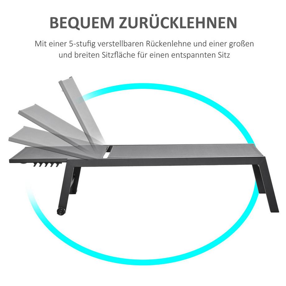 Outsunny Chaise longue  