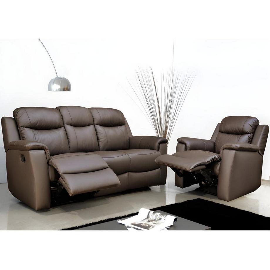 Vente-unique Fauteuil relax EVASION en cuir  