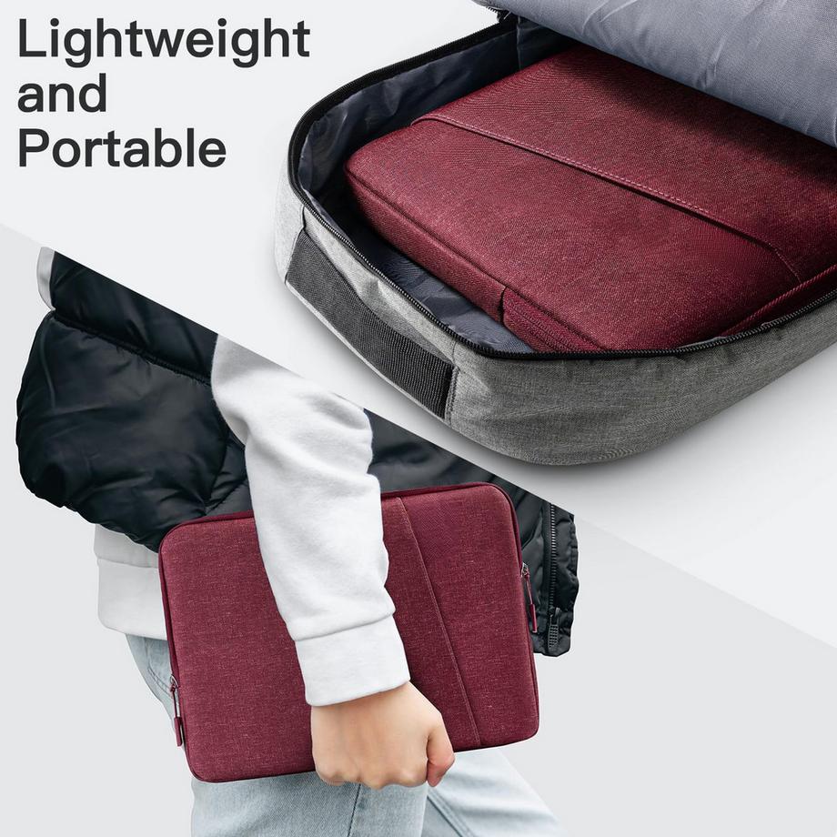 Only-bags.store Sacoche pour ordinateur portable étanche antichoc avec poche pour accessoires  