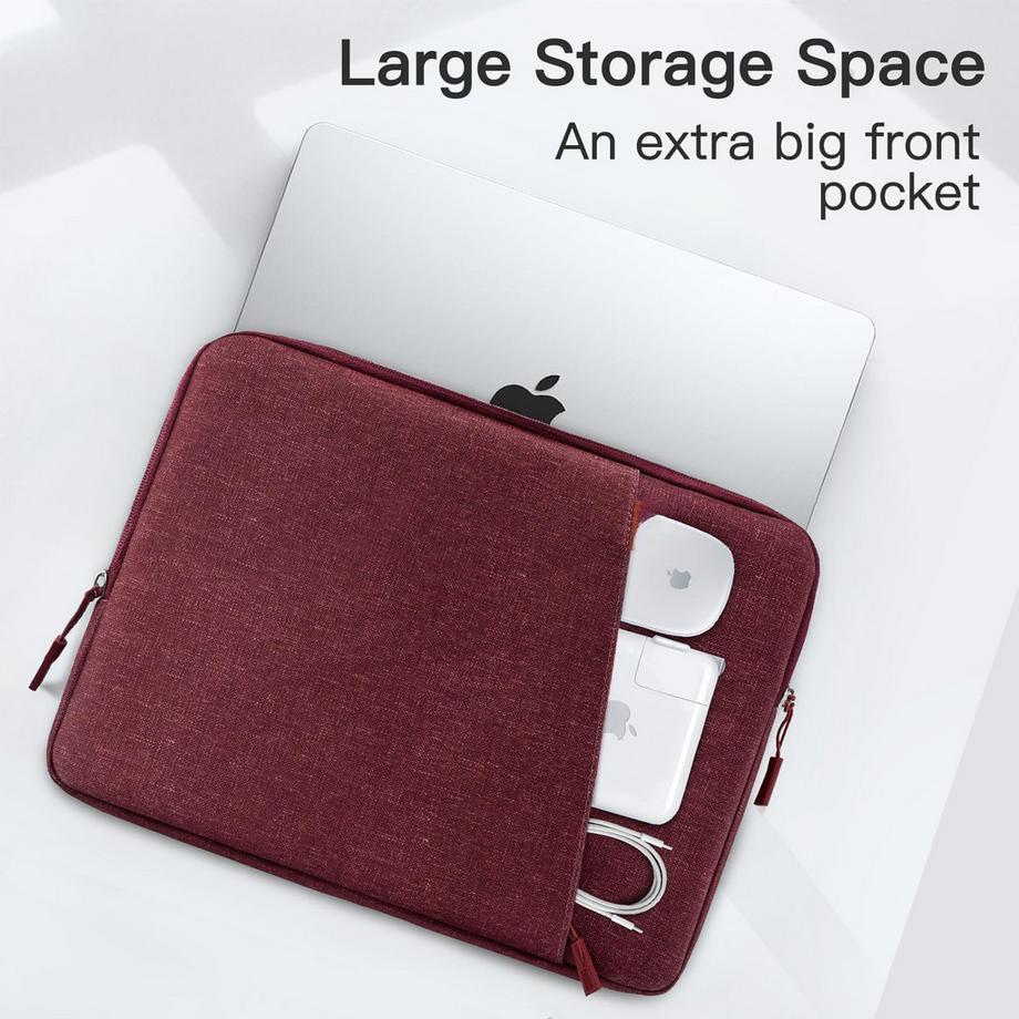 Only-bags.store Sacoche pour ordinateur portable étanche antichoc avec poche pour accessoires  
