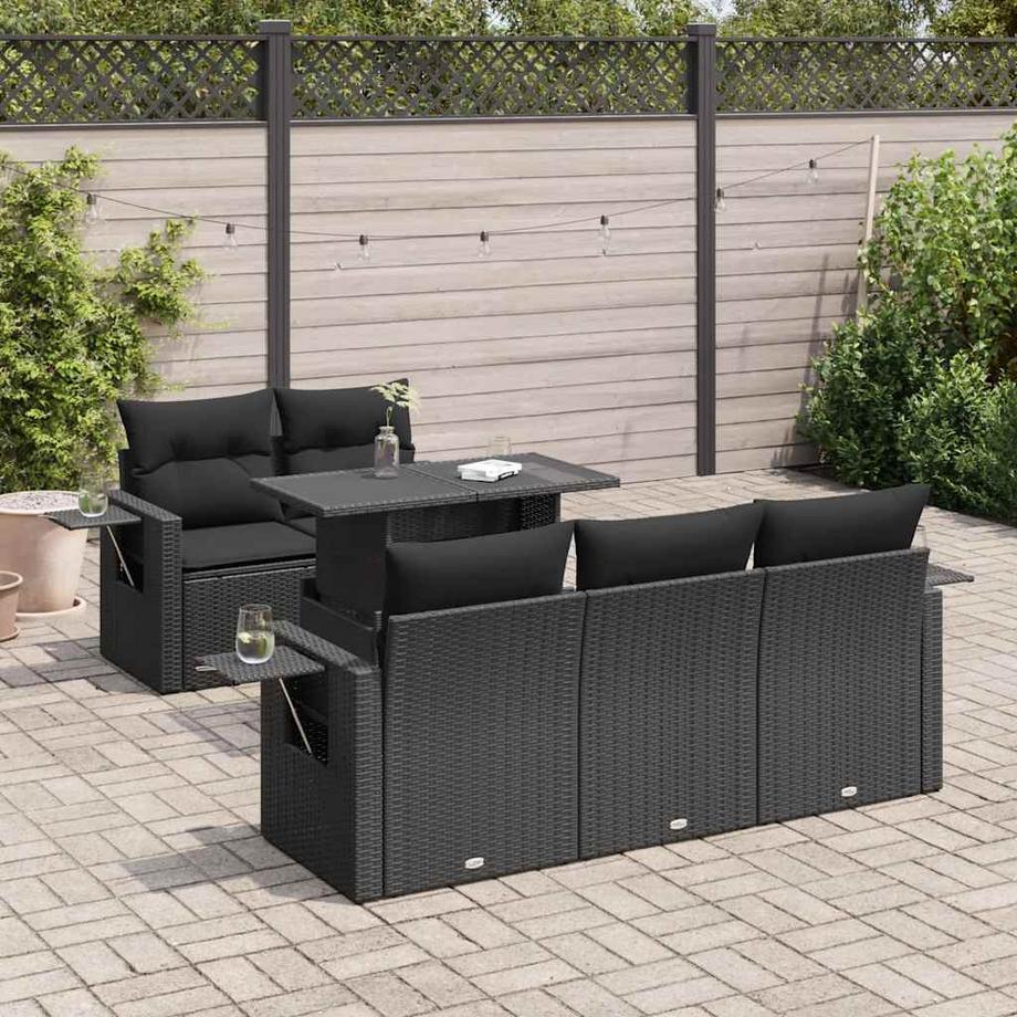 VidaXL set di divani da giardino Polirattan  