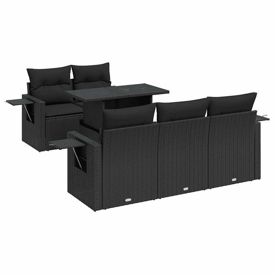 set di divani da giardino Polirattan